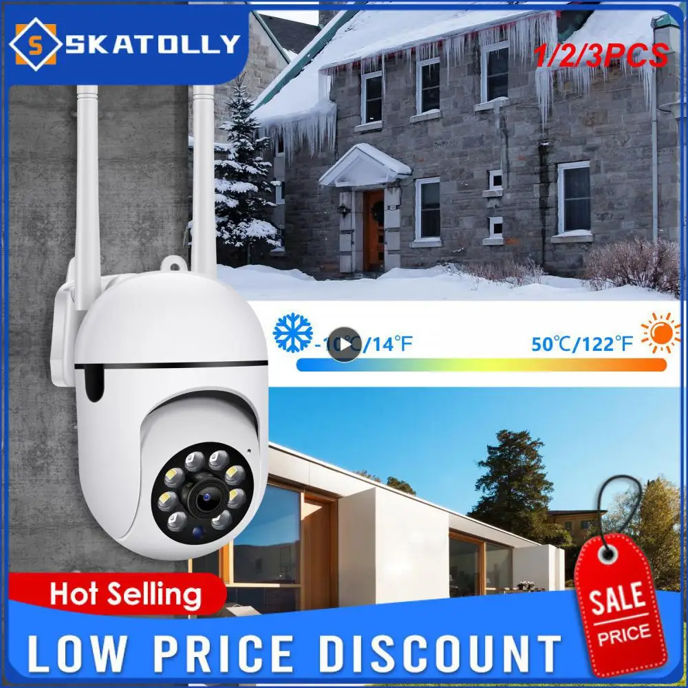 

1/2/3PCS PTZ Surveillance IP Camera 4mm HD Lens Full Color WIFI Security CCTV Camera Outdoor Real-time Monitor Support 128G