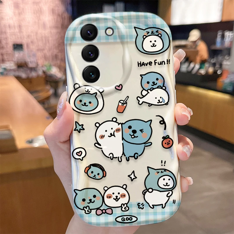 Фото Чехол Kawaii Qoos Joke Bear для Samsung Galaxy S26 S25 S24 Plus S23 Ultra S22 S21 S20 FE A73 A71 4G A57 A56 A55 A54 A53 5G №3