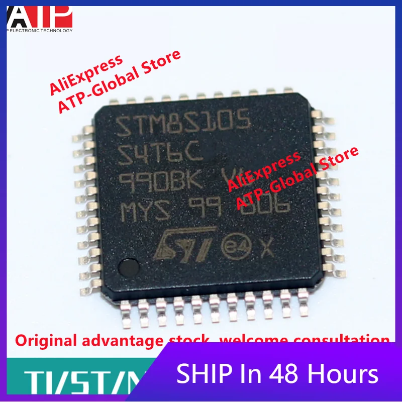 

10PCS original spot STM8S105S4T6C LQFP-64 microcontroller MCU, MCU electronic component IC BOM distribution sheet