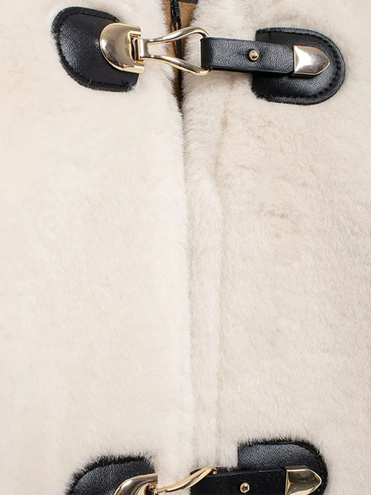 Плюшевое пальто с веревочным узлом женская двусторонняя куртка из