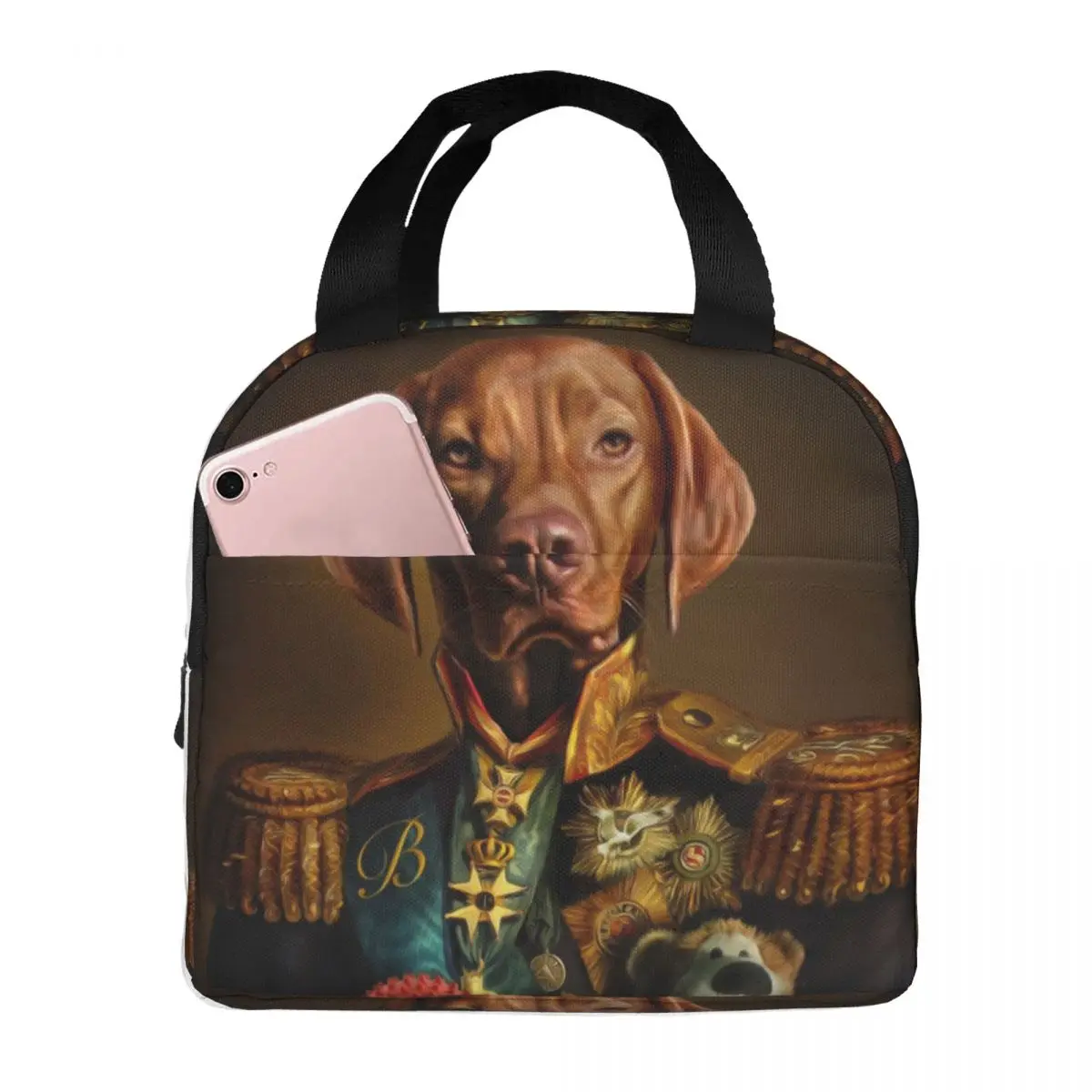 Bertie The Hungarian Vizsla Dog Portrait Сумки для обеда Изолированная коробка бенто Сумка пикника