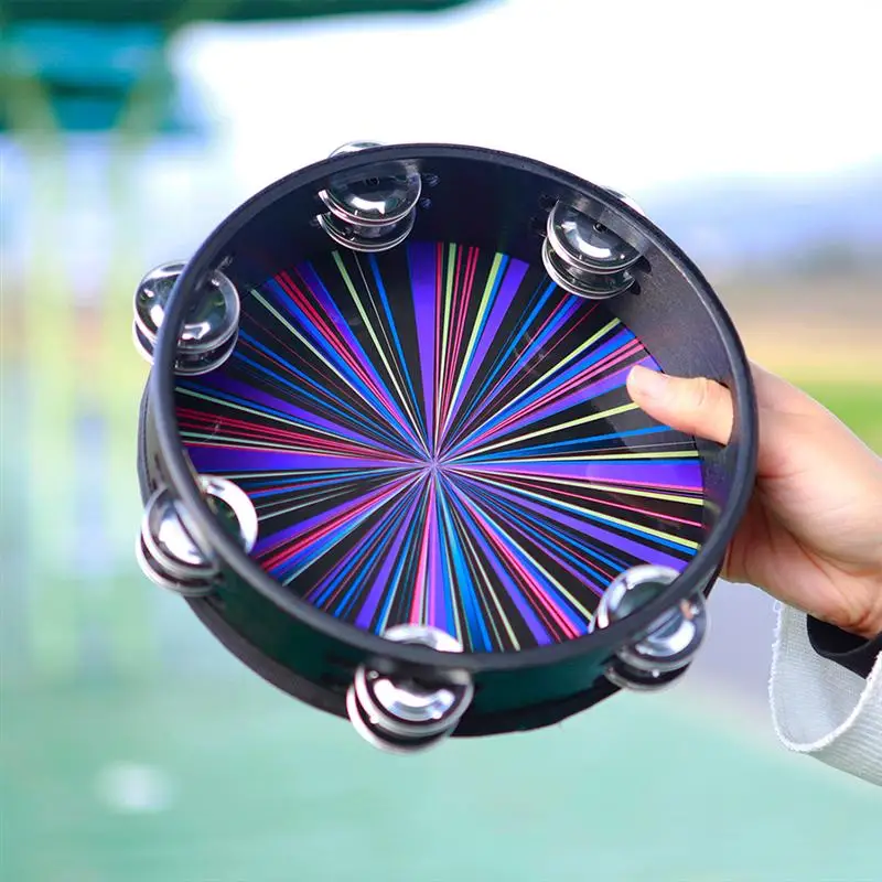

Musical Instruments Tambourine Drum Children Educational Tambourine Round Percussion For KTV Party Dancing Toys