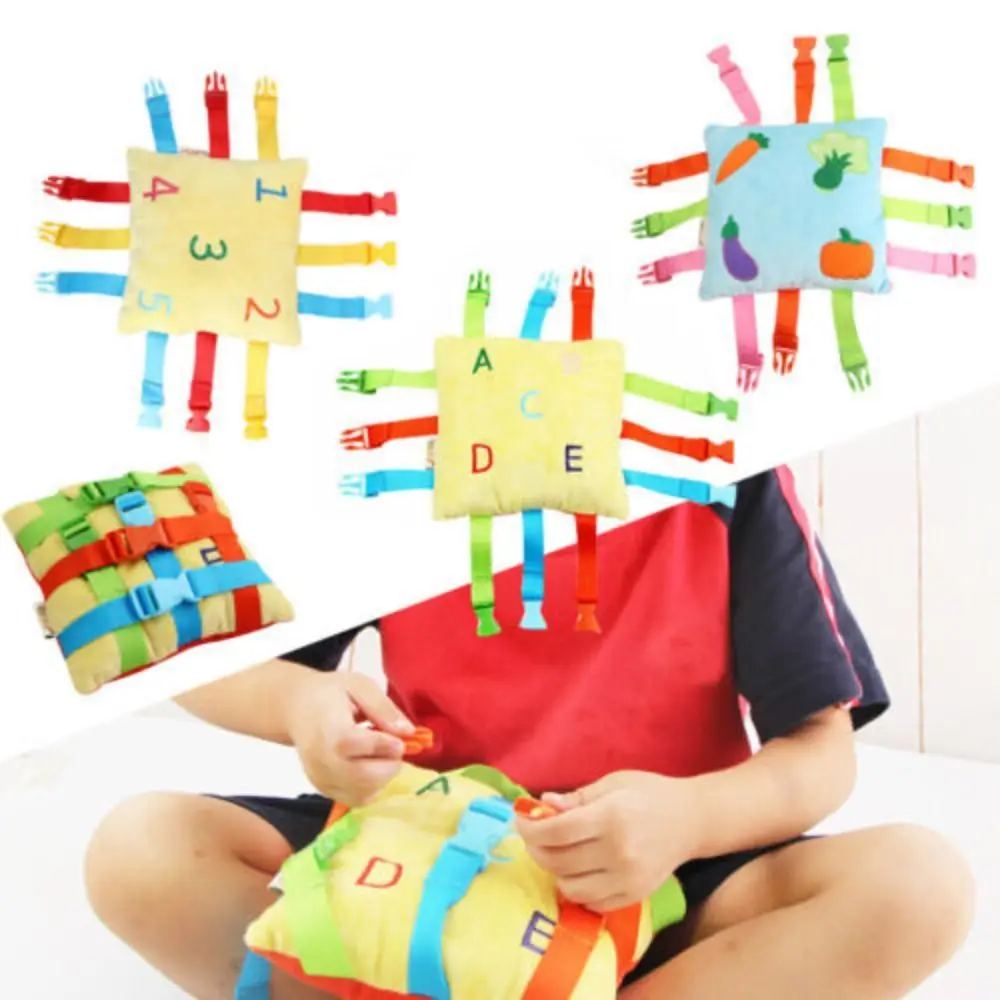 

Plush Early Educational Learning Children Preschool Toys Buckle Cushion Lace Up Tool Life Skills Toys