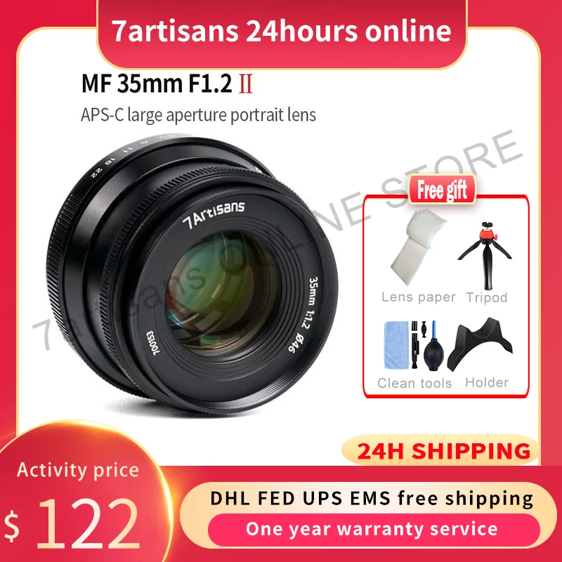

7artisans 7 artisans 35mm F1.2 II APS-C Large aperture Prime Lens for Micro 4/3 Sony E Fuji X Canon EF-M Nikon Z Mount Lens