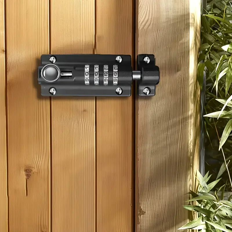 

Combination Locking Bolt, 4 Digit Combination Door Security Slide Latch Lock, Set Your Own Password, For Cabinets, Filing Cabine