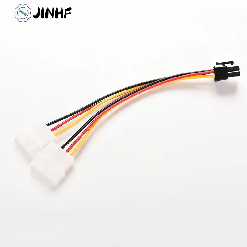 Соединитель адаптера кабеля для видеокарт 2 IDE Dual 4pin Molex Male к 6 Pin Female PCI-E Y Power