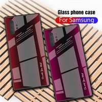 solid color gradient stripe case for samsung galaxy a80 a90 a30s a50s a53 tempered glass case for galaxy a20s a20e a10s a42 a02s
