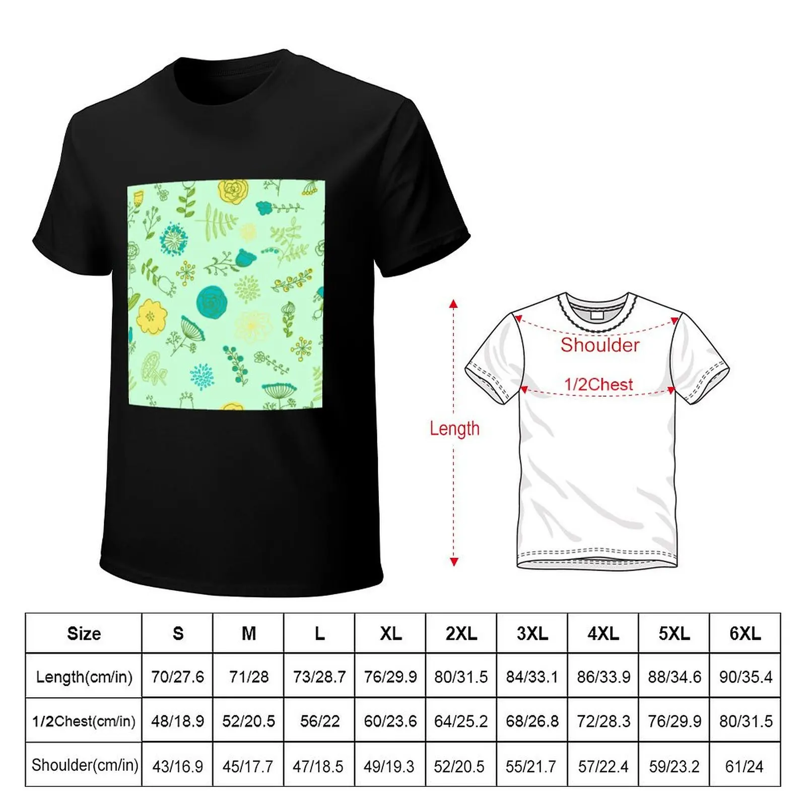 Фото Elegance Seamless pattern with flowers, vector floral illustration in vintage style T-Shirt Construction Work Tee Shirt №2
