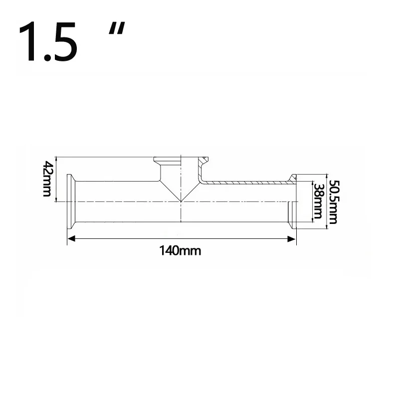 

1,5–4 дюйма, санитарное 3-ходовое соединение из нержавеющей стали SS304, трехходовой тройник с низким горлышком, фитинги для труб, наружный диаметр 50,5–19 мм с 3 зажимами