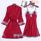 Пижамный комплект Женский из 2 предметов, пикантная одежда для Ночные сорочки с острым вырезом, домашняя Ночная сорочка, нижнее белье, ночная сорочка, комплект одежды для сна, на весну