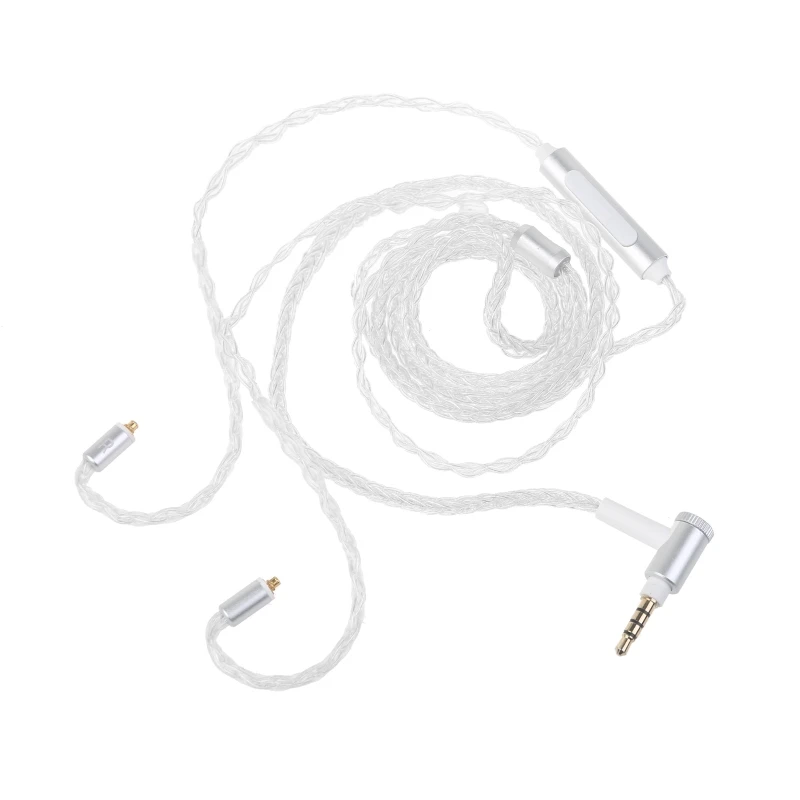 Кабель для наушников 3,5 мм, Съемный шнур MMCX с регулятором громкости микрофона, замена для Shure SE215 SE425 UE900 SE535 SE846 SE43