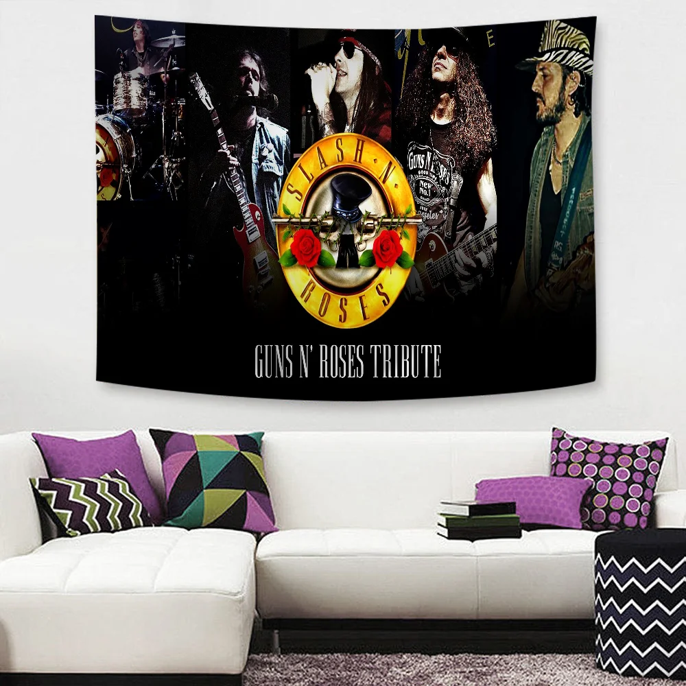 G-Guns N R-Roses Рок-музыка Подвесной богемный гобелен Таро Хиппи Настенные коврики