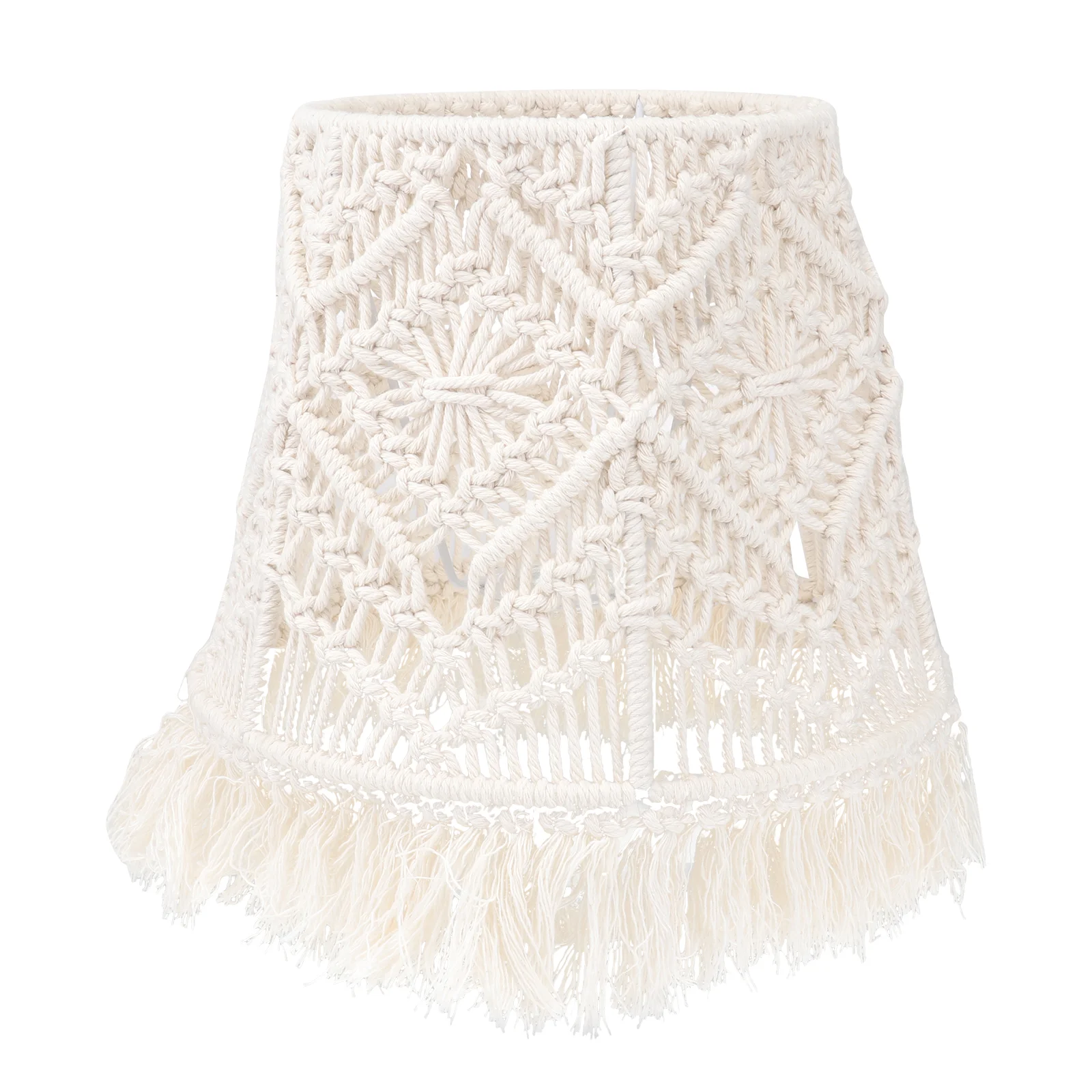 

Lamp Shadedecor Hanging Macrame Cover Light Lampshade Tassel Bedroom Pendant Woven Dorm Bohemian Weaving Ceilingchandelier