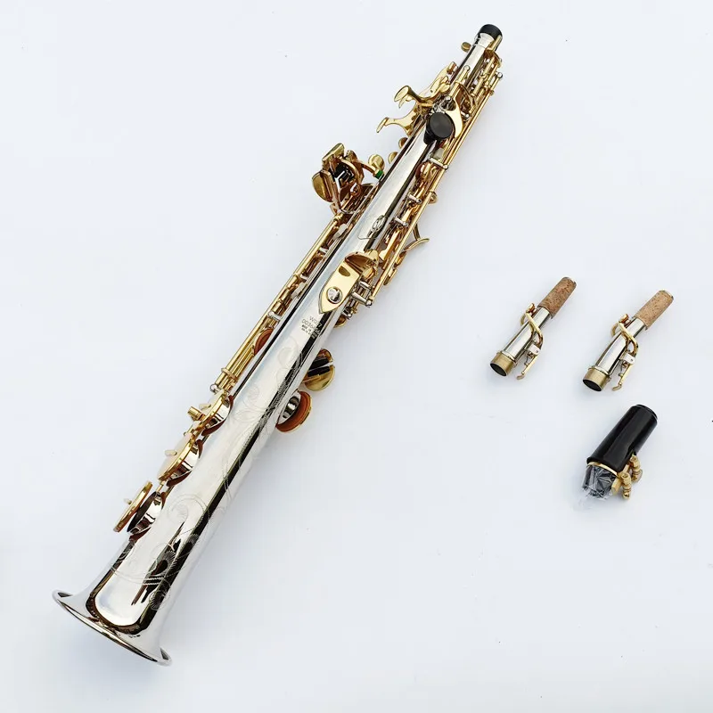 

Made in Japan Soprano Saxophone WO37 Silvering Gold Key With Case Sax Soprano Mouthpiece Ligature Reeds Neck Free