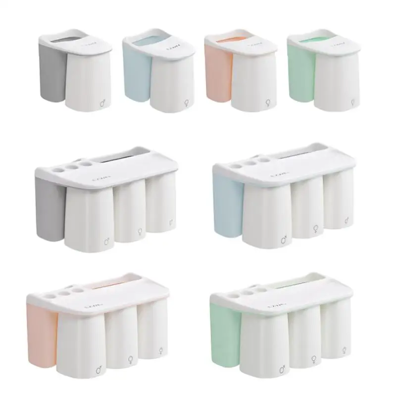 

Automatic Toothpaste Dispenser With Cup Wall Mount Dust-proof Toothbrush Holder Dry And Mildew Proof Rack Bathroom Accessories