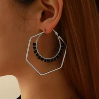 exaggerated personality design geometric pendant earrings for women temperament minority design korean fashion jewelry gifts