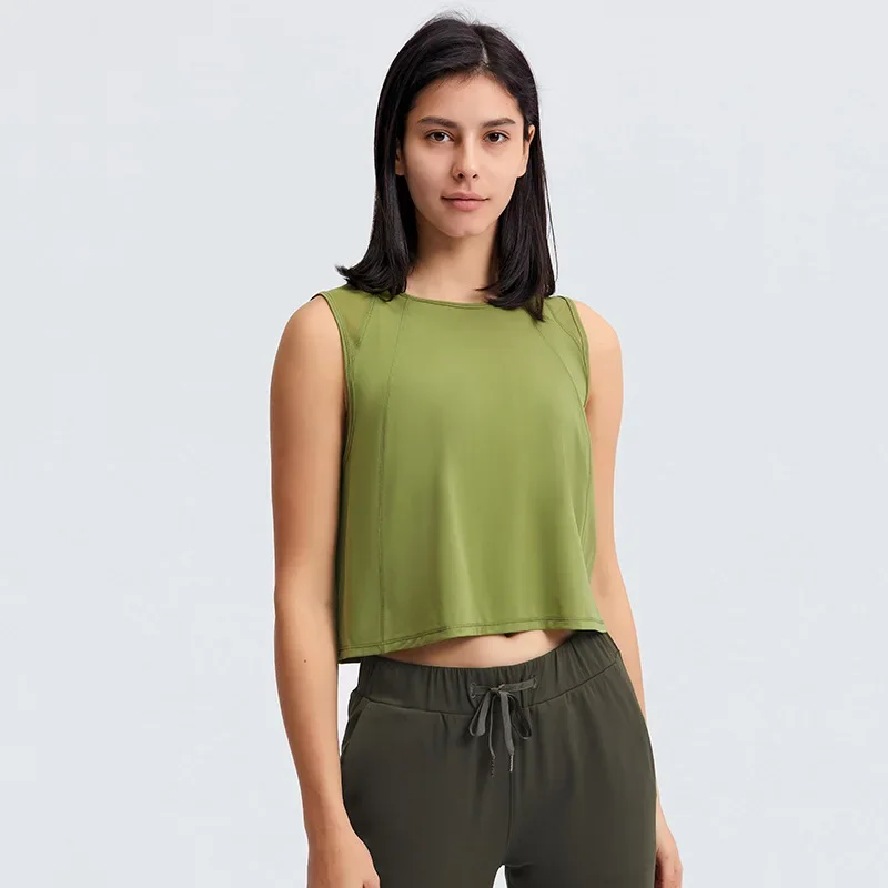 

New style sleeveless vest, short navel, sexy back hollow, quick-drying, breathable sports and leisure yoga wear