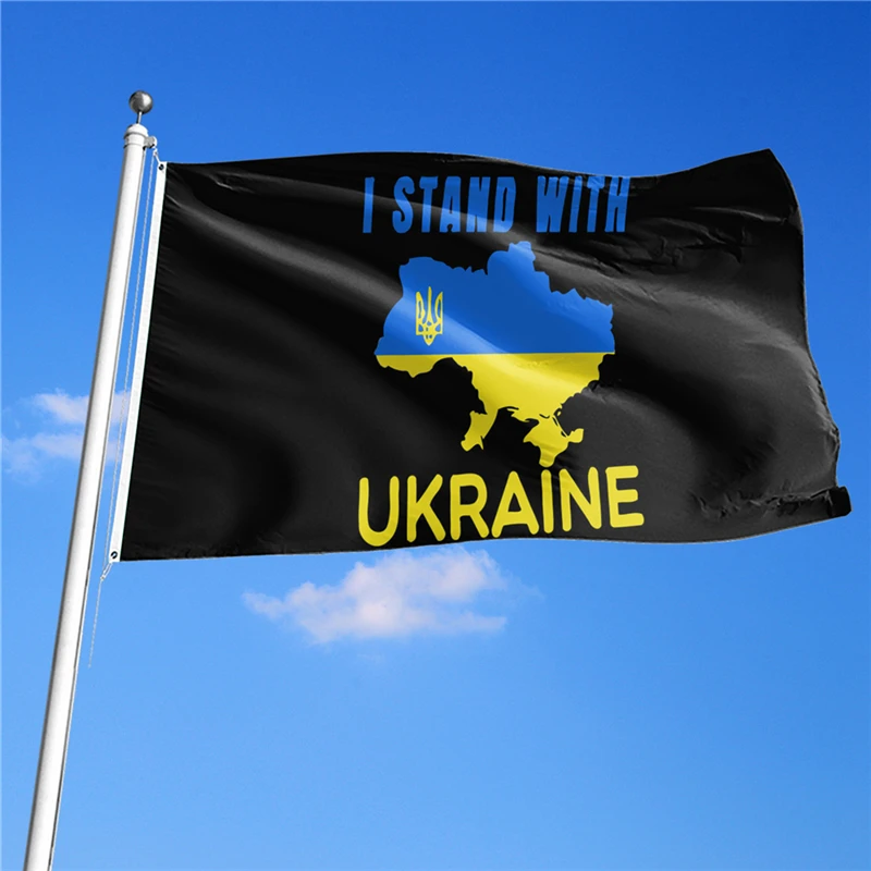 

90*150 см Φ Новый украинский флаг полиэстер украинский флаг для декора (без флагштока)