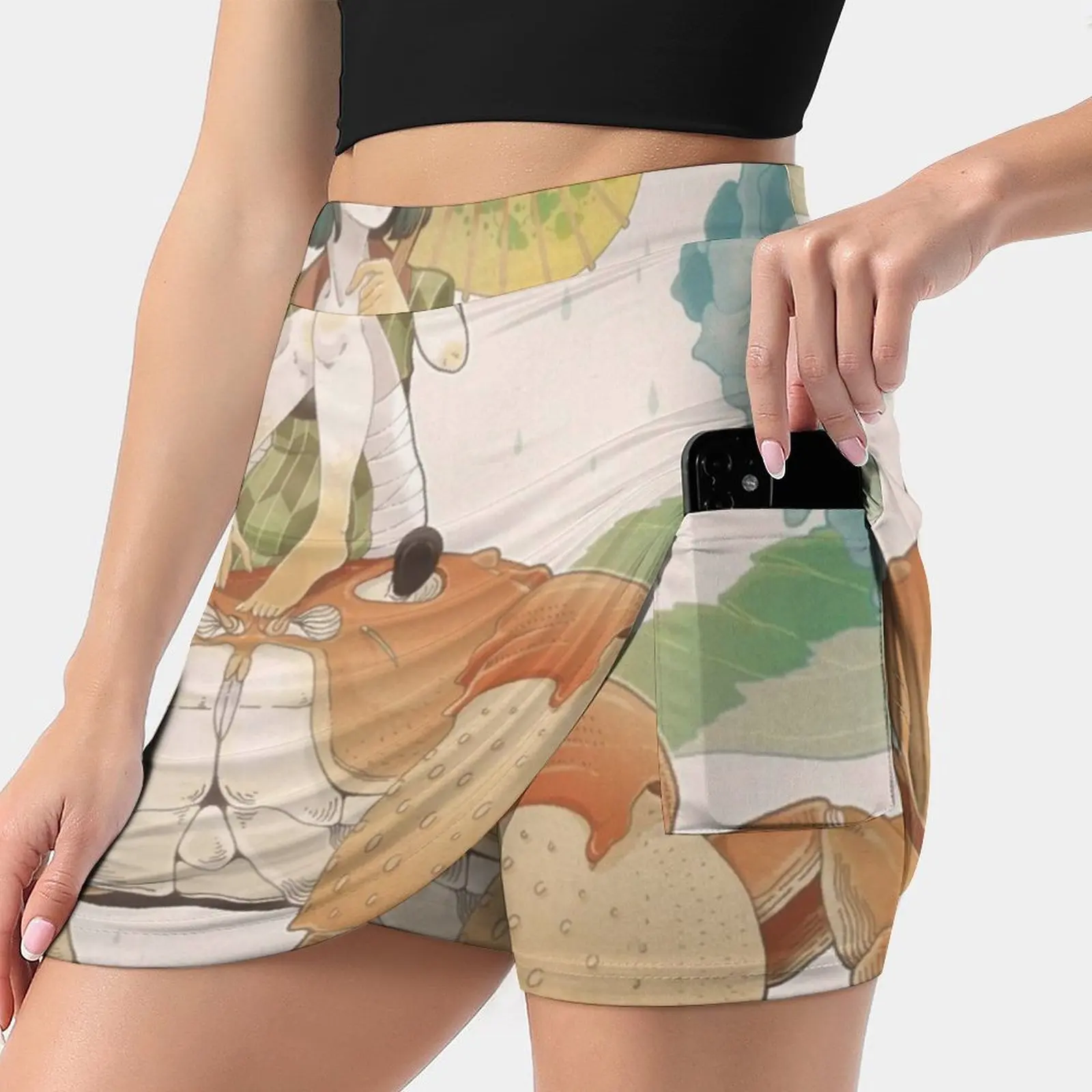 Женская юбка Tsuyu со скрытым карманом теннисная юбки для гольфа бадминтона