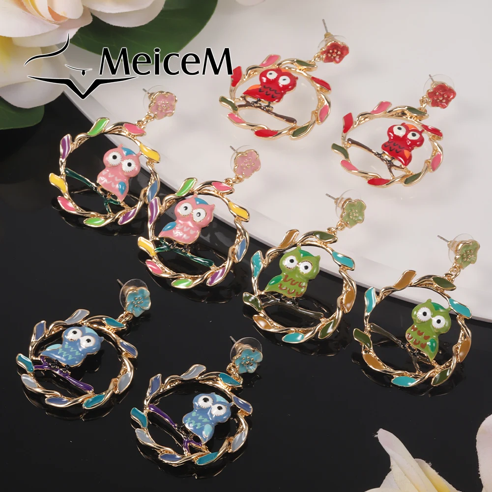 

Sale MeiceM Punk Owl Drop Earring Fashion Jewelry Christmas Gifts Ideas Cute Aesthetic Earrings Art Elegant Earrings for Women