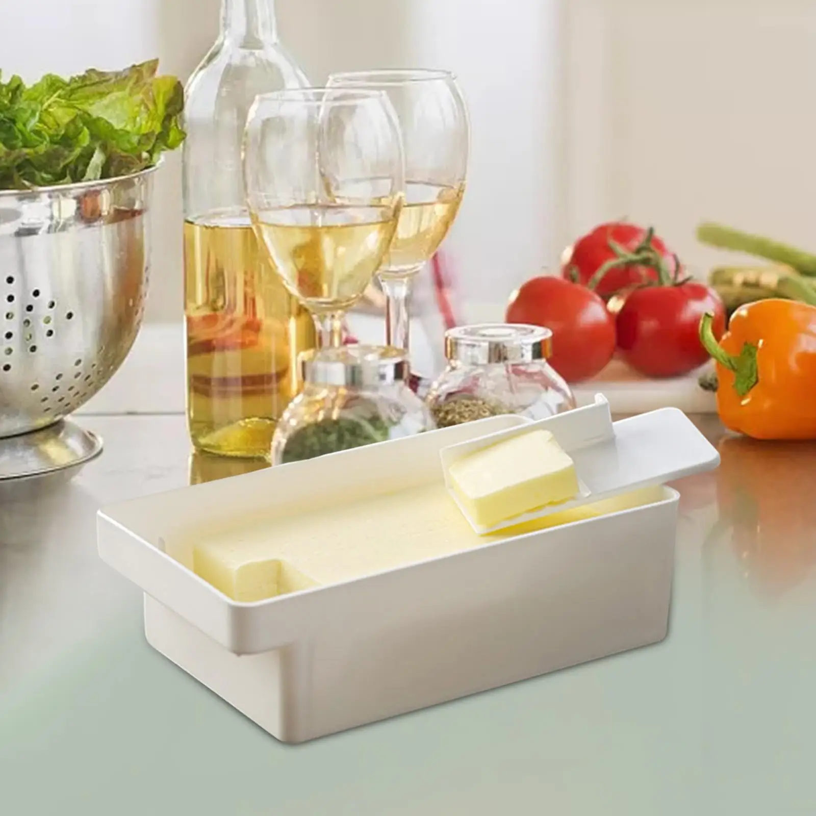 

Butter Dish Multipurpose Butter Cutting Storage Box for Baking Countertop