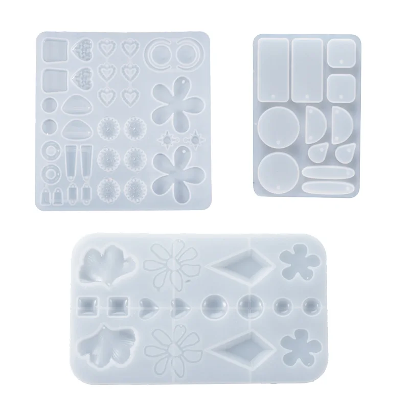

3Pcs Earring Pendant Creative Handmade Pendant Decoration Diy Crystal Epoxy Silicone Mold