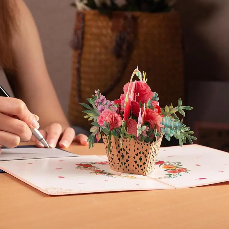 

Выдвижная открытка на день благодарения, день рождения, годовщина, гвоздика, выдвижная открытка, юбилейная открытка с визитницей, подарок на свадьбу