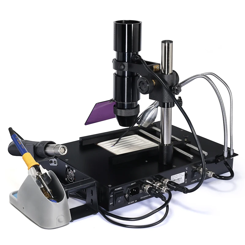 YIHUA 1000B 4 в 1 BGA наладочная станция Инфракрасный предварительный нагреватель для