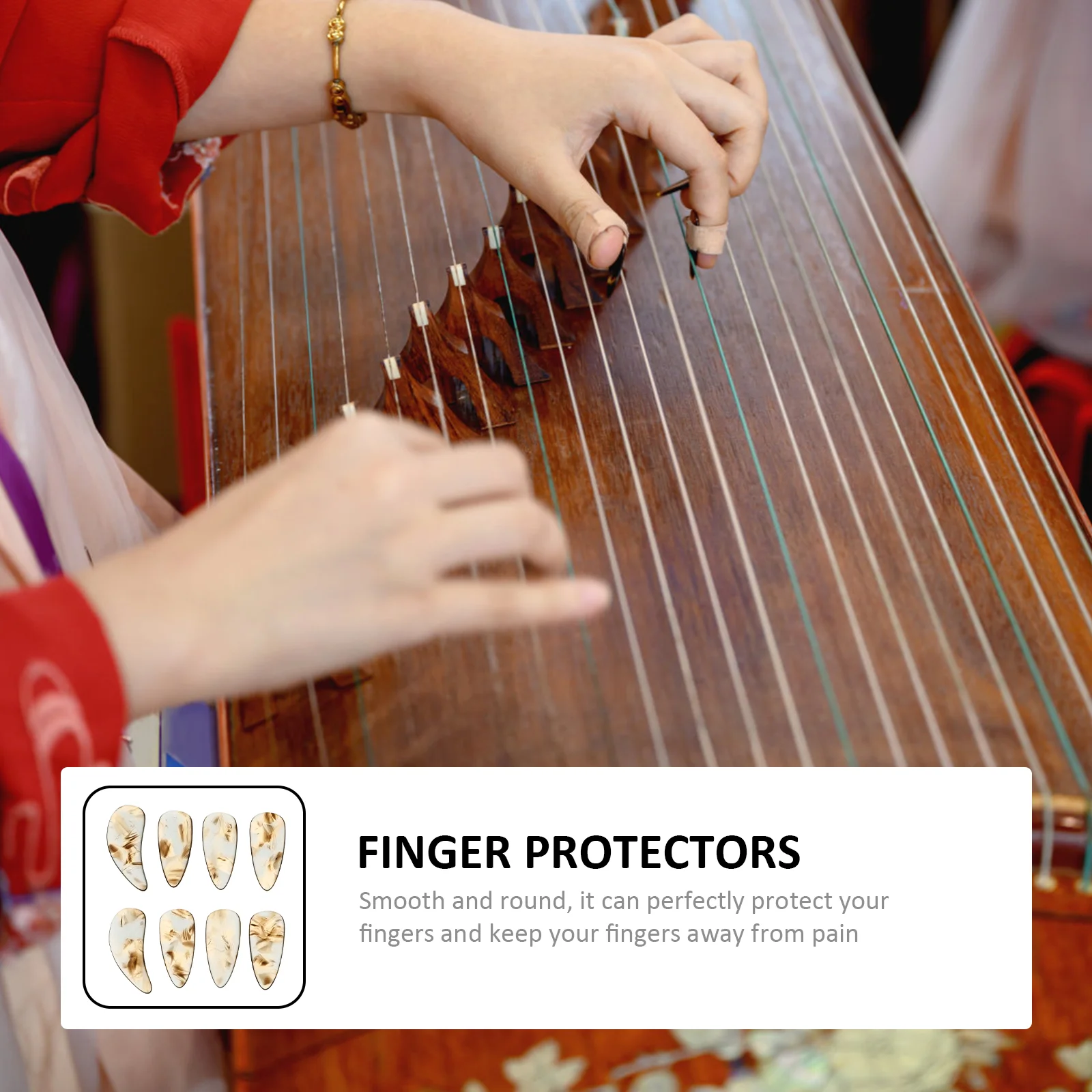 Guzheng отмычки для ногтей защитные накладки тренировок Аксессуары Для арки Цитры