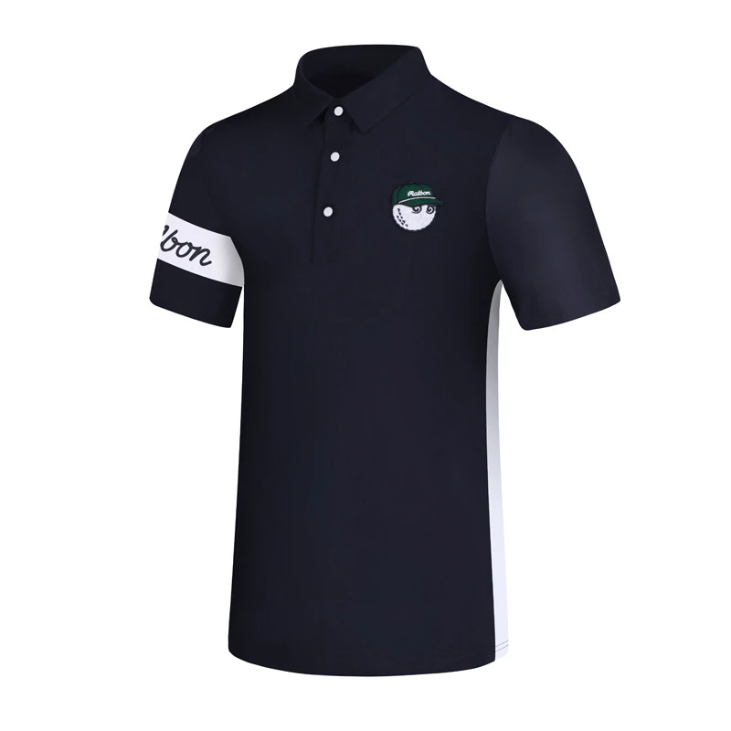 Golf clothing men's thin section lapel short-sleeved T-shirt summer white sports tops quick dry breathable men's polo shirt