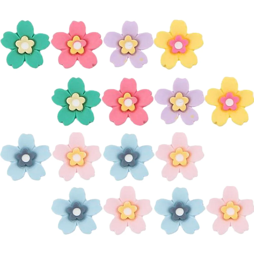 

20 Pcs Hairpin Flowers Crafts Daisy Clips Artificial DIY Accessories Charms Plastic Beads Trim