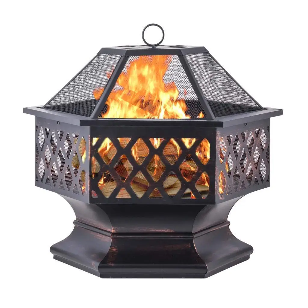 Outdoor Bonstove Courtyard Party Bonfire Rack Firewood Stove Charcoal Barbecue Brazier Heating Stove Firewood Bonfire Basket