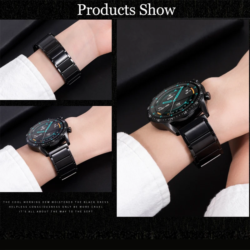 22mm Metal Magnetic Loop Strap For Samsung Watch 3/Gear S3/Huawei Watch 3/GT2 Pro Titanium Bracelet For Amazfit GTR/Stratos Band