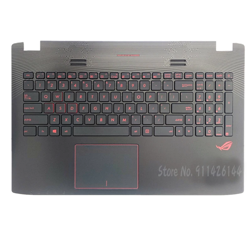 

Клавиатура с американской подсветкой для ASUS ROG GL552 JX GL552V GL552VL GL552VW VX, игровые клавиатуры, подставка для рук, сенсорная панель, верхний чехол 13N0-RZA0F41