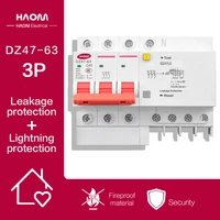 haom smart home din rail dz47 3p 4p mini circuit breaker current mcb industry office hotel circuit leakage short circuit protect