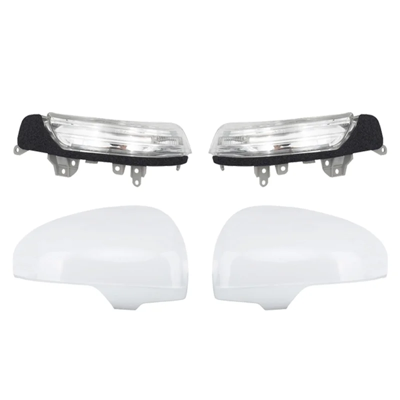 

1Pair Car Rear View Mirror Cover Cap with Turn Signal Flashing for Toyota REIZ Prius 2010 2011 2012