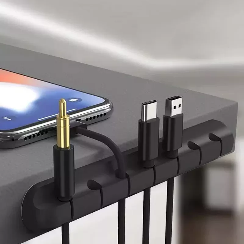 

NEW2023 Organizer Silicone Winder USB Charging Organizer Holder For Mouse Keyboard Headphone Wire Organizer Clips Cord
