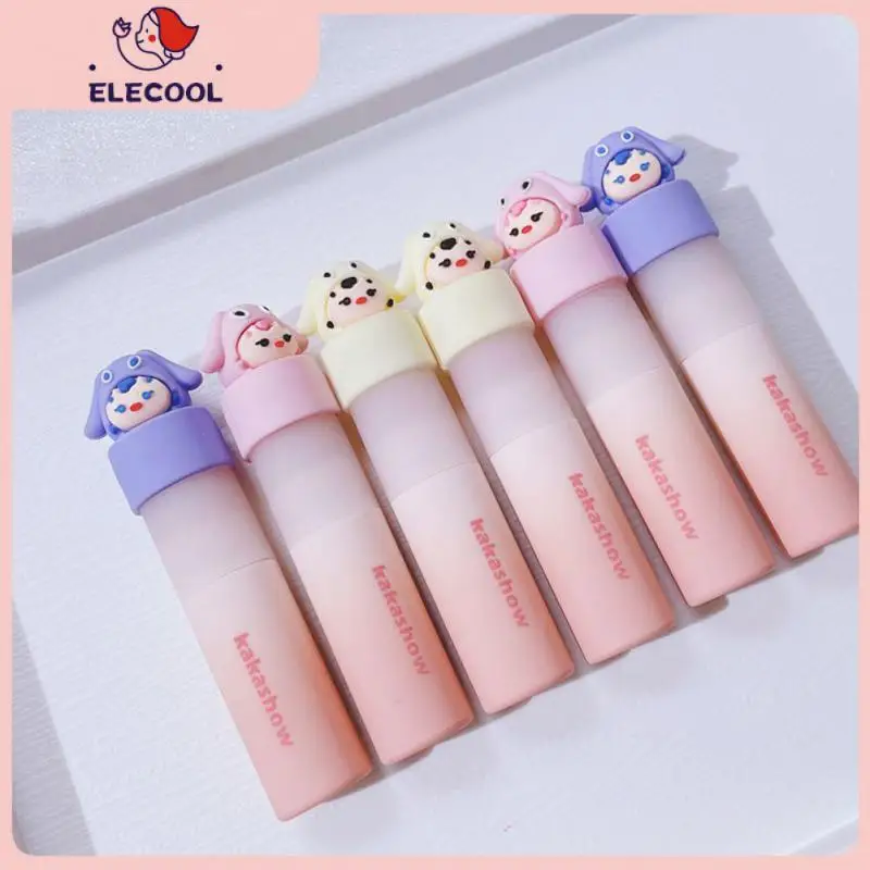 

Moisture Lipstick Cartoon Kawaii Lip Glaze Velvet Matte Lipstick Red Lip Tint Mud Soft Mist Lip Gloss 9 Colors Cute Lipgloss