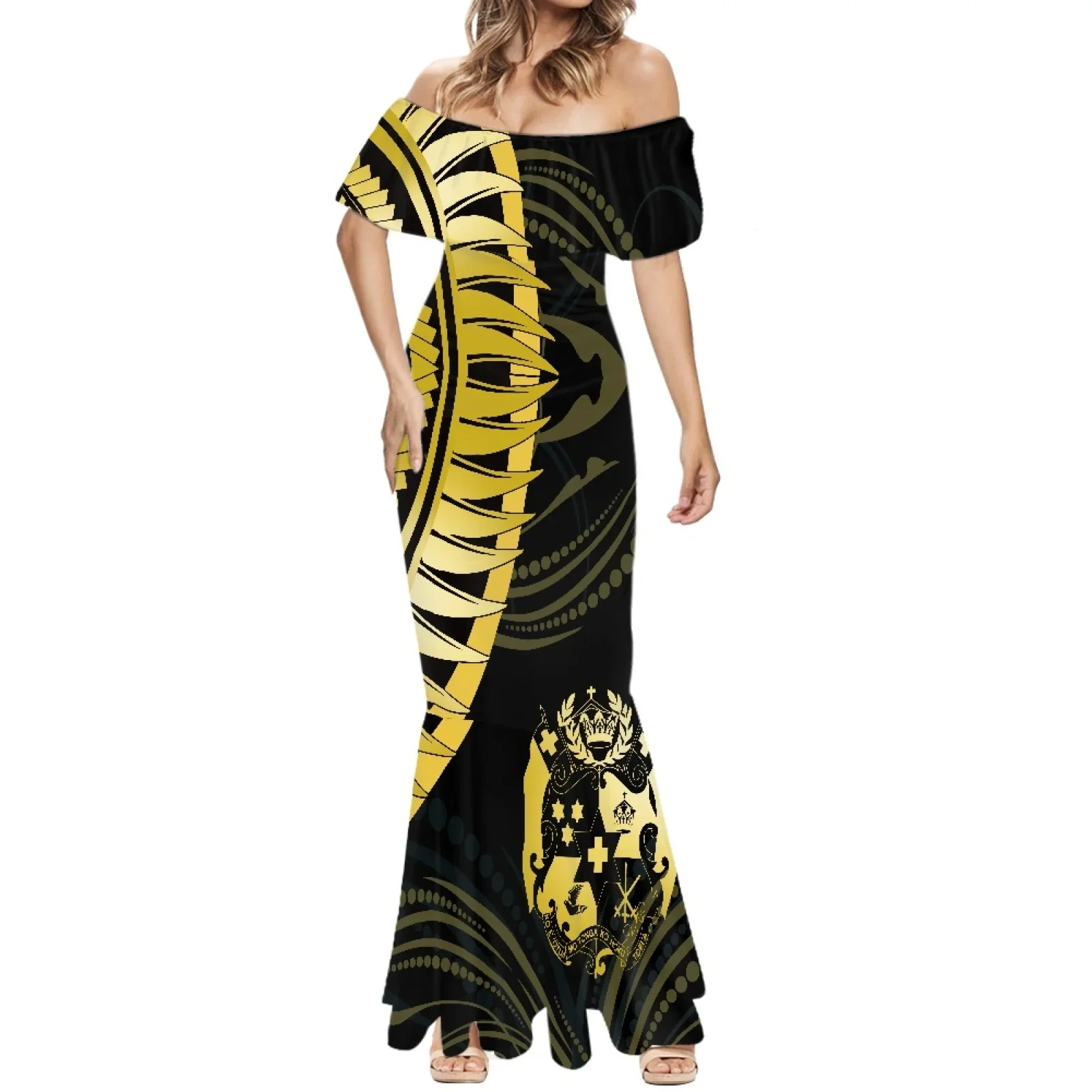 Полинезийская одежда Tonga с принтом родовых татуировок женское платье подходящая