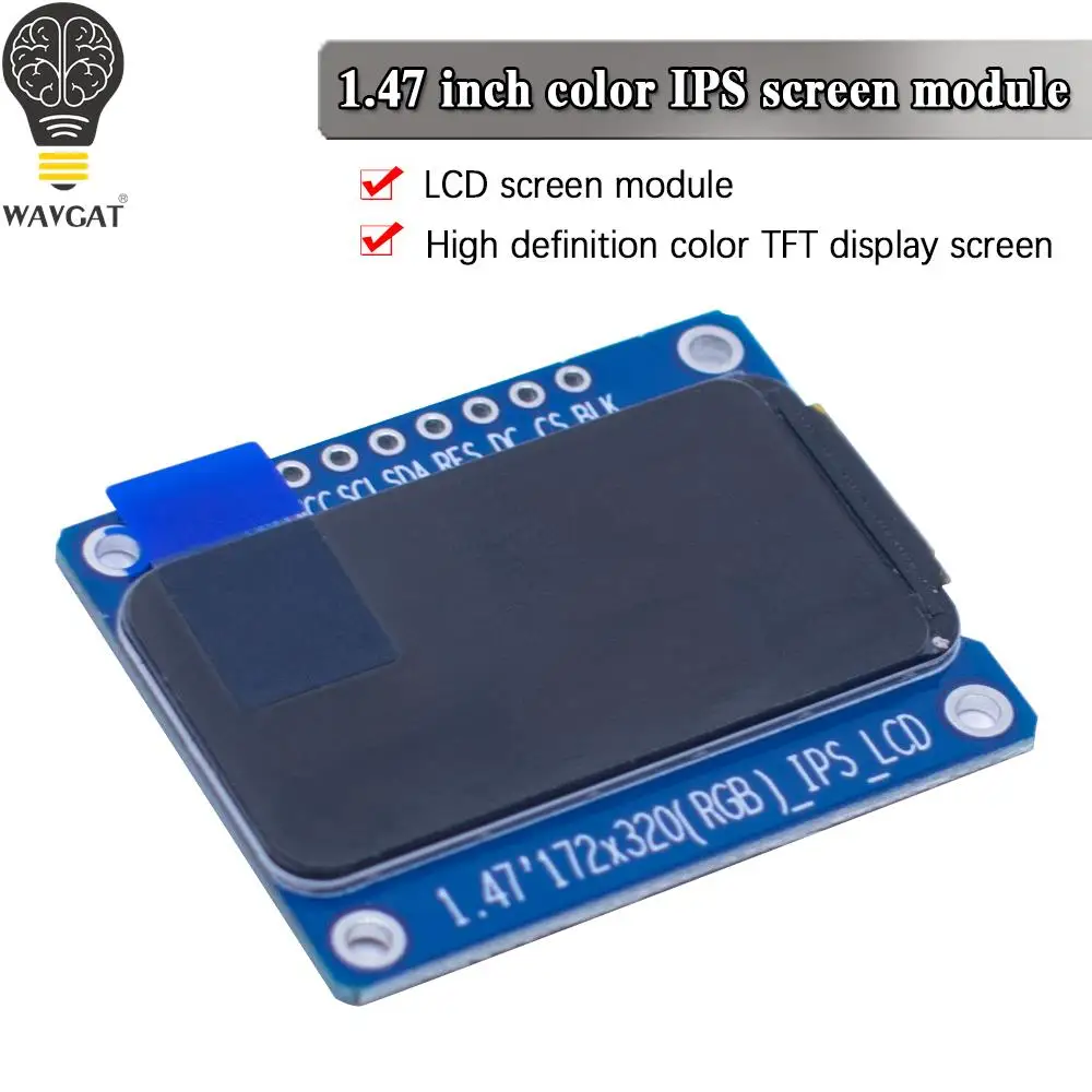 Полноцветный ЖК-экран 1,47 дюйма 1,47x172 SPI TFT HD IPS, дисплей 320*172 ST7789, контроллер 320 в, интерфейс SPI