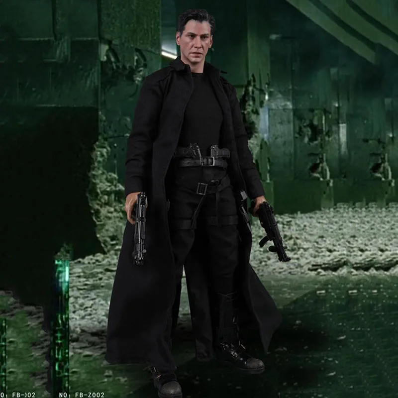 

In Stock FISH BONETOYS FB-Z002 1/6 Scale The Matrix Neo Keanu Reeves Figure 12 inches Action Head Body Full Set Model Toys