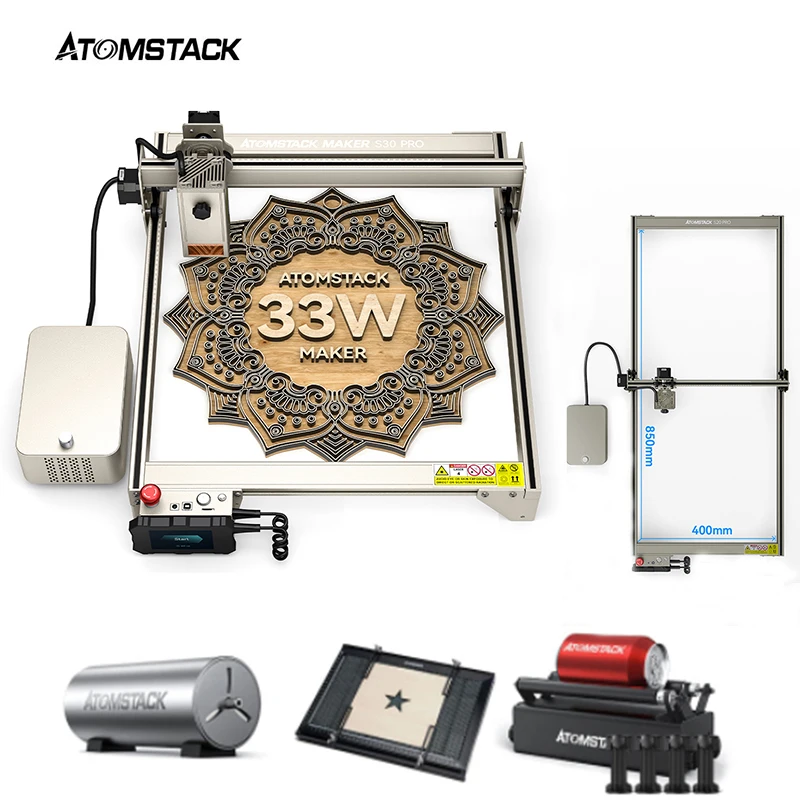 

ATOMSTACK S30/X30 PRO 160W Laser Engraver Cutting Machine CNC Metal Engraving Dual Air Assist APP Control Support Offline