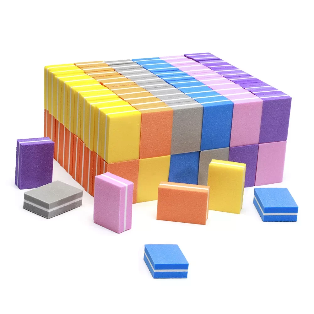 

pcs Nail Buffers File Double-sided Sponge Sanding Nail File Blocks Square Block For UV Gel Strips For Nail Polishing Set*TF**