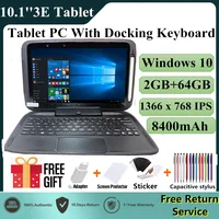 2 IN 1Tablet PC 10.1 INCH 3E Windows 10 2GBDDR+64GB ROM With Docking Keyboard 1366*768 IPS Screen Dual Camera