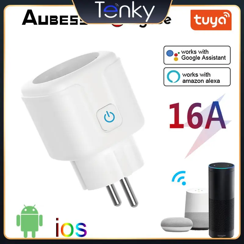 

Zigbee Power Monitor Outlet Wireles Tuya 16a Smart Socket Remote Control Smart Home Voice For Alexa Google Home Eu Plug