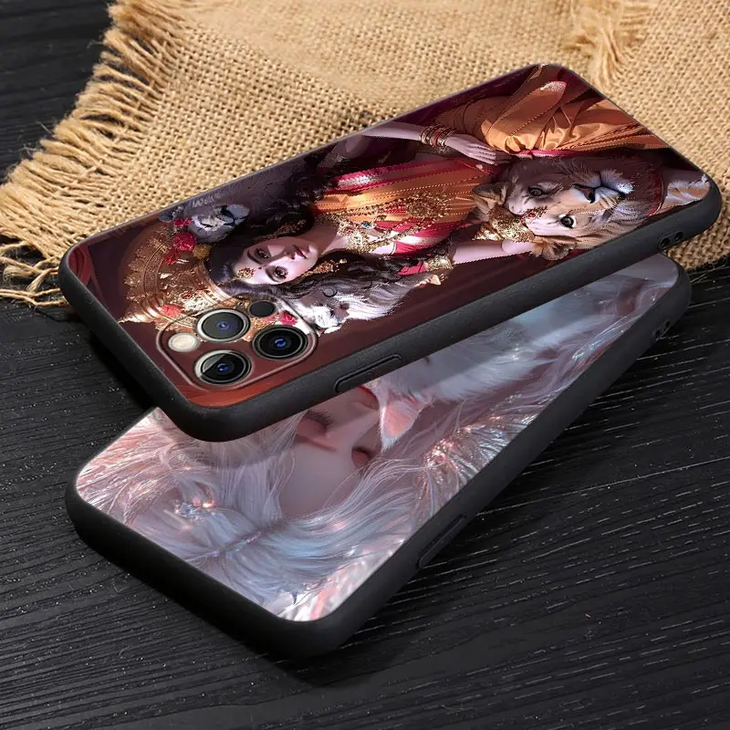 Чехол для телефона Lion Woman Animals and Girls iPhone Apple 16e 11 12 13 14 15 16 Pro Max Plus X XS силиконовый