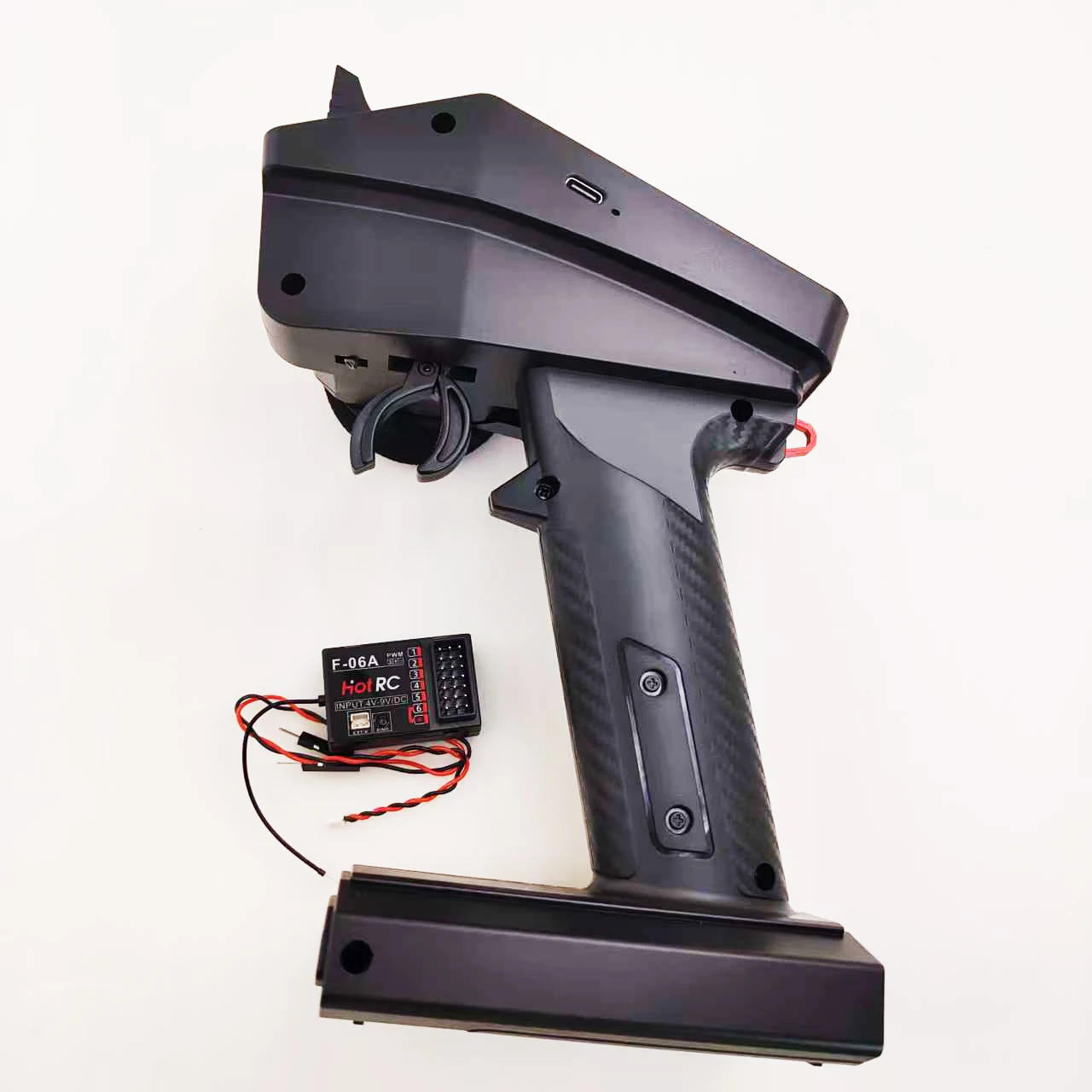 Фото HOTRC DS-600 DS-4A CT-6A 2,4 ГГц радиосистема передатчик пульт дистанционного управления F-06A F-04A GFSK приемник для модели рыбацкой лодки №3