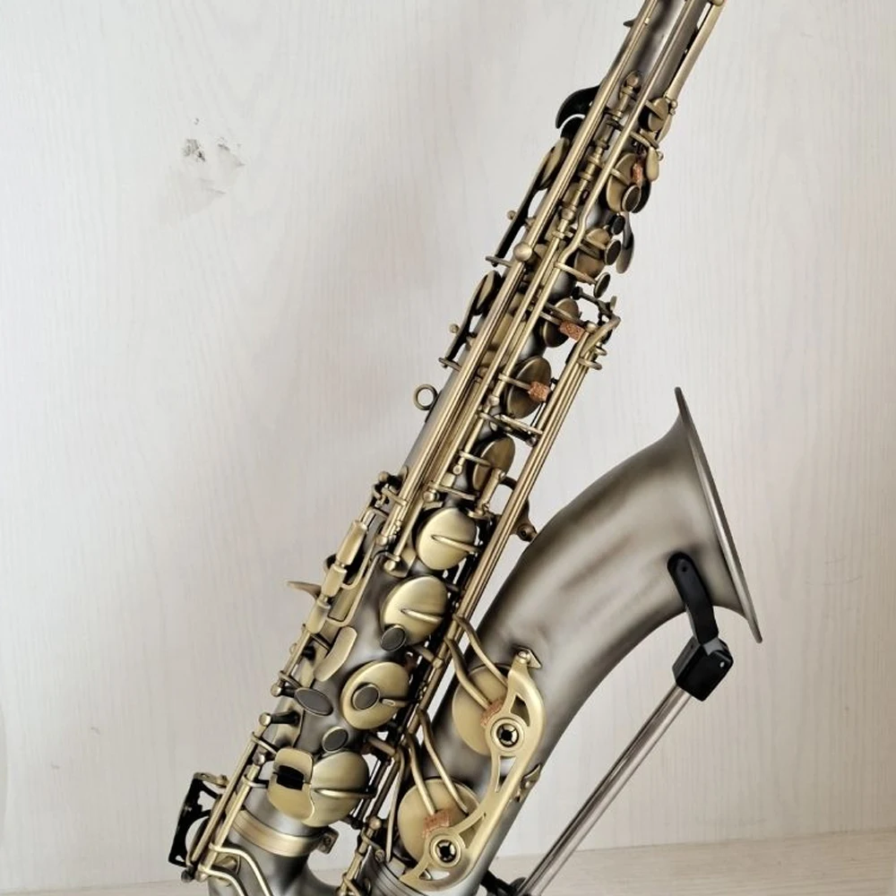 

New arrival nickel plated B-tone vintage matte tenor sax German craft manufacturing saxophone jazz instruments can be customized