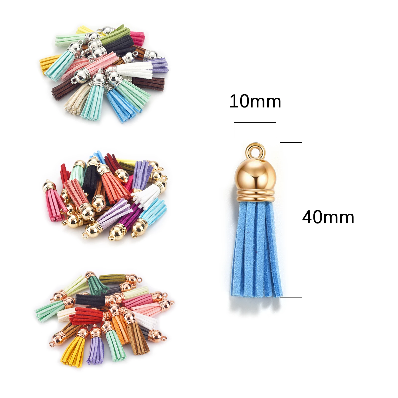 Винтажная Кожаная Бахрома С Кисточками 20/50 Шт. Набор 40x10 Мм Для Самостоятельного