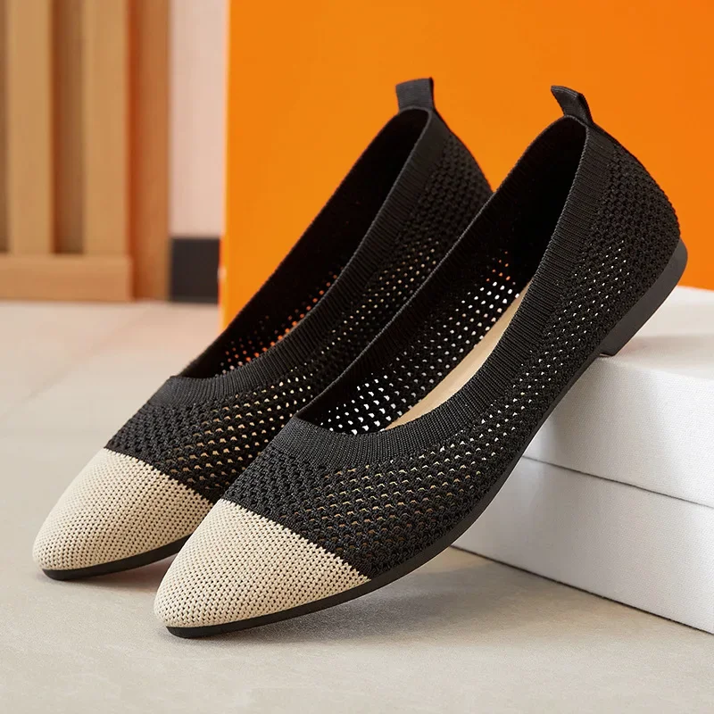 

Женская сетчатая дышащая обувь высокого качества, новинка 2023, повседневная обувь с острым носком и мягкой подошвой для женщин, женская обувь